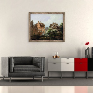 Tablou inramat - Michel Hertrich - Rue des Tanneurs, Colmar, 50 x 60 cm - Img 2