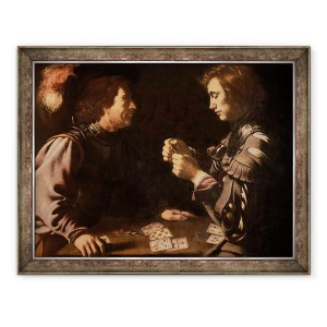 Tablou inramat - Michelangelo Caravaggio - Gamblers, 70 x 90 cm