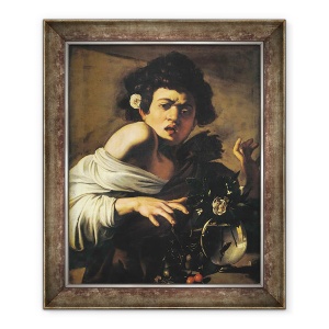 Tablou inramat - Michelangelo Merisi da Caravaggio - Baiat muscat de o soparla, 70 x 85 cm