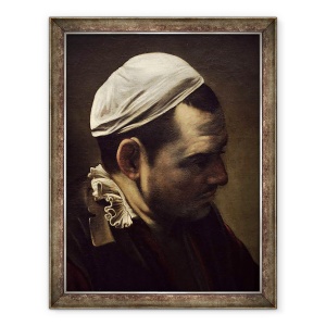 Tablou inramat - Michelangelo Merisi da Caravaggio - Cina de la Emmaus, detaliu VII, 60 x 80 cm
