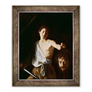 Tablou inramat - Michelangelo Merisi da Caravaggio - David cu capul lui Goliat, 50 x 60 cm