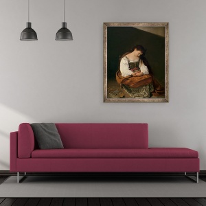 Tablou inramat - Michelangelo Merisi da Caravaggio - Maria Magdalena penitenta, 50 x 60 cm - Img 2