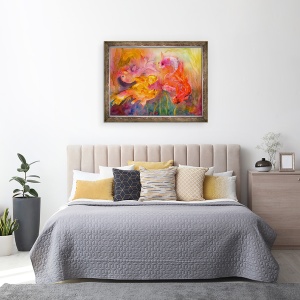 Tablou inramat - Neela Pushparaj - Fish Frolic, 70 x 90 cm - Img 3