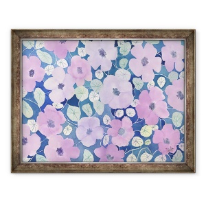 Tablou inramat - Neela Pushparaj - flori in roz, 70 x 90 cm