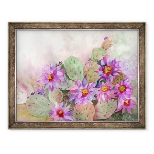 Tablou inramat - Neela Pushparaj - gradina cactus, 60 x 80 cm