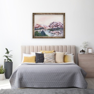 Tablou inramat - Neela Pushparaj - Rocky Hills si apa., 70 x 90 cm - Img 3