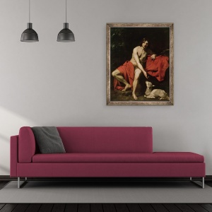 Tablou inramat - Nicholas Renieri - Ioan Botezatorul, 70 x 85 cm - Img 2