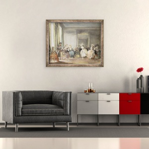 Tablou inramat - Niclas II Lafrensen - Lectia de dans, 70 x 85 cm - Img 2