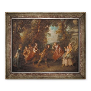 Tablou inramat - Nicolas Lancret - Copiii la joaca in aer liber, 70 x 85 cm
