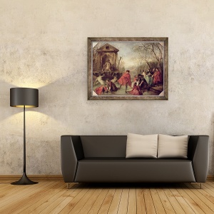 Tablou inramat - Nicolas Lancret - Iarna, 60 x 80 cm - Img 2