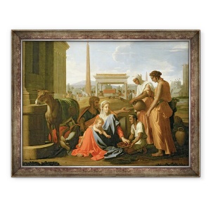 Tablou inramat - Nicolas Poussin - Restul in zbor spre Egipt, 60 x 80 cm