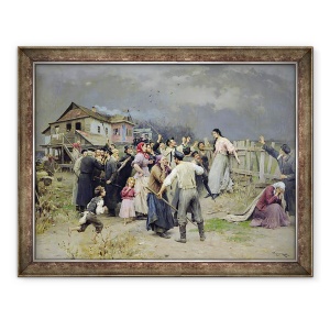 Tablou inramat - Nikolai Pimonenko - O victima a fanatismului, 60 x 80 cm