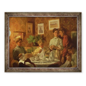 Tablou inramat - Nils Larson - Grupul de cusut, 60 x 80 cm