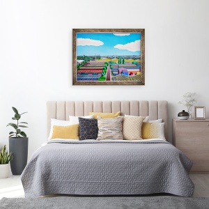 Tablou inramat - Noel Paine - Thames Gateway de vara, 70 x 90 cm - Img 3