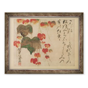 Tablou inramat - Ogata Kenzan - Iedera de toamna, 60 x 80 cm