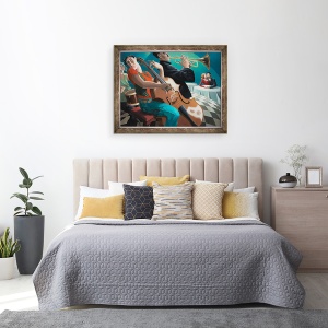 Tablou inramat - Ophelia Redpath - Un fel de albastru, 60 x 80 cm - Img 3