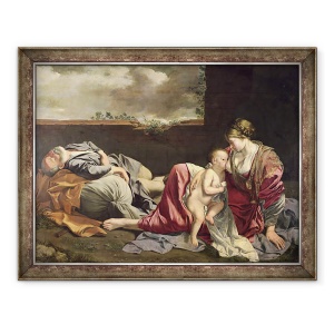 Tablou inramat - Orazio Gentileschi - Restul in zbor spre Egipt, 70 x 90 cm