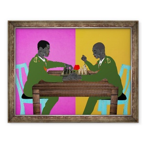 Tablou inramat - Osinachi - Doi generali in al doilea razboi, 70 x 90 cm