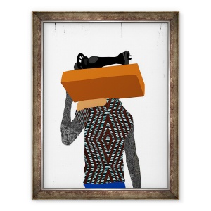 Tablou inramat - Osinachi - Tineret nigerian lenes, 60 x 80 cm