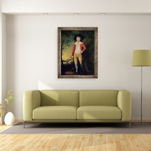 Tablou inramat - Ozias Humphry - Portret De William Seward Cu Un Liliac de Cricket, 70 x 90 cm - Img 2