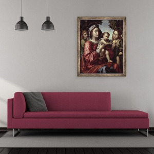 Tablou inramat - Paolo Morando - Fecioara si Pruncul, 50 x 60 cm - Img 2