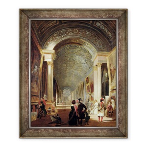 Tablou inramat - Patrick Allan-Fraser - Vedere de grande Galerie de la Luvru, 50 x 60 cm