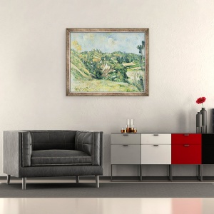 Tablou inramat - Paul Cezanne - Case in Valhermeil vazut in directia Auvers-sur-Oise, 50 x 60 cm - Img 2