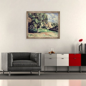 Tablou inramat - Paul Cezanne - Copaci intr-un parc, Jas de Bouffan, 50 x 60 cm - Img 2