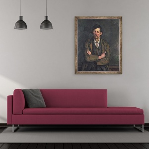 Tablou inramat - Paul Cezanne - Omul cu brate incrucisate, 50 x 60 cm - Img 2