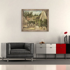 Tablou inramat - Paul Cezanne - Rascruce de drumuri la Rue Remy, Auvers, 50 x 60 cm - Img 2