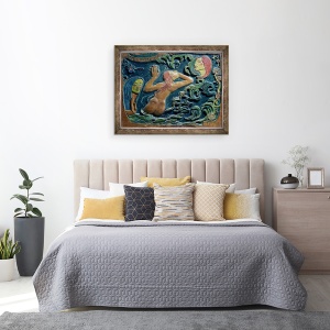 Tablou inramat - Paul Gauguin - Fii misterios, 60 x 80 cm - Img 3