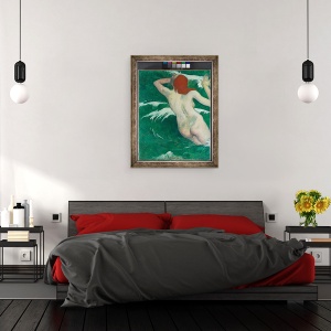 Tablou inramat - Paul Gauguin - in valuri, 60 x 80 cm - Img 3