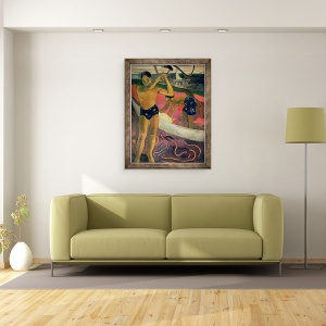 Tablou inramat - Paul Gauguin - Omul cu un topor, 70 x 90 cm - Img 2