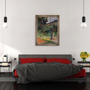 Tablou inramat - Paul Gauguin - Peisaj Tahitian, 60 x 80 cm - Img 3