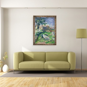 Tablou inramat - Paul Gauguin - Poarta din lemn sau, Portarul Porcului, 70 x 90 cm - Img 2