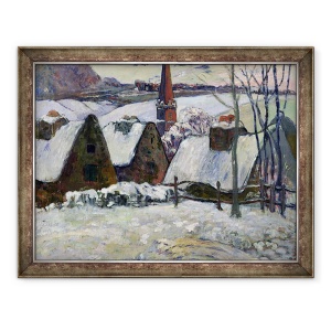 Tablou inramat - Paul Gauguin - Satul Breton sub zapada, 70 x 90 cm