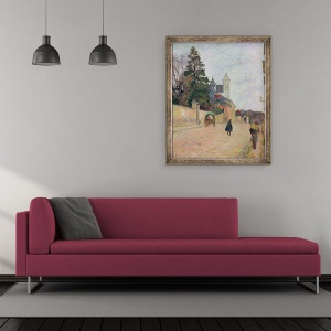 Tablou inramat - Paul Gauguin - Un drum al satului, 50 x 60 cm - Img 2
