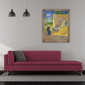 Tablou inramat - Paul Serusier - Ferma la Le Pouldu, 70 x 85 cm - Img 2