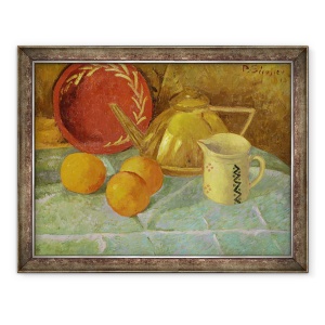 Tablou inramat - Paul Serusier - Natura moarta cu fructe si un ulcior sau sincronizare in galben, 70 x 90 cm