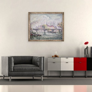 Tablou inramat - Paul Signac - Ile de la Cite, Paris, 50 x 60 cm - Img 2