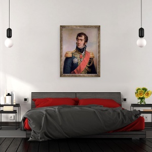 Tablou inramat - Paulin Jean Baptiste Guerin - Auguste Frederic Louis Viesse de Marmont 1774-1852, 60 x 80 cm - Img 3