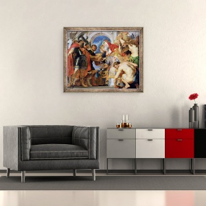 Tablou inramat - Peter Paul Rubens - Avraam si Melchizedek, 50 x 60 cm - Img 2