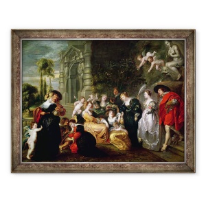 Tablou inramat - Peter Paul Rubens - Gradina Iubirii, 60 x 80 cm