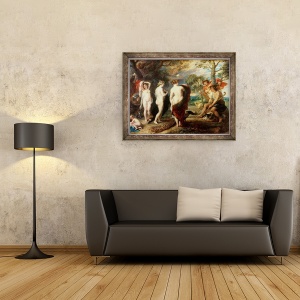 Tablou inramat - Peter Paul Rubens - Judecata de la Paris I, 70 x 90 cm - Img 2