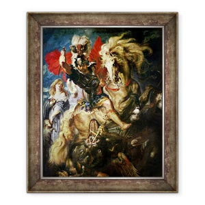 Tablou inramat - Peter Paul Rubens - Sfantul Gheorghe si Dragonul, 70 x 85 cm