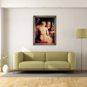 Tablou inramat - Peter Paul Rubens - Toaleta lui Venus, 70 x 90 cm - Img 2