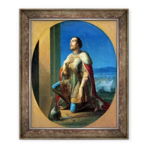 Tablou inramat - Petr Mikhailovich Shamshin - Alexander Nevsky 1220/1-65 Print de Novgorod, Mare Duce al lui Vladimir, 50 x 60 cm