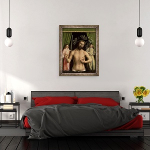 Tablou inramat - Petrus Christus - Hristos ca Omul Durerilor, 60 x 80 cm - Img 3