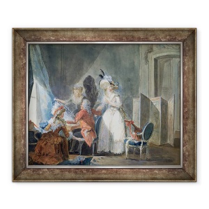 Tablou inramat - Philibert Louis Debucourt - Vanzatorul de moda, 50 x 60 cm