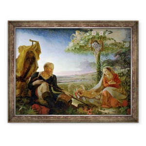 Tablou inramat - Philipp Otto Runge - Odihneste-te in zborul spre Egipt, 60 x 80 cm